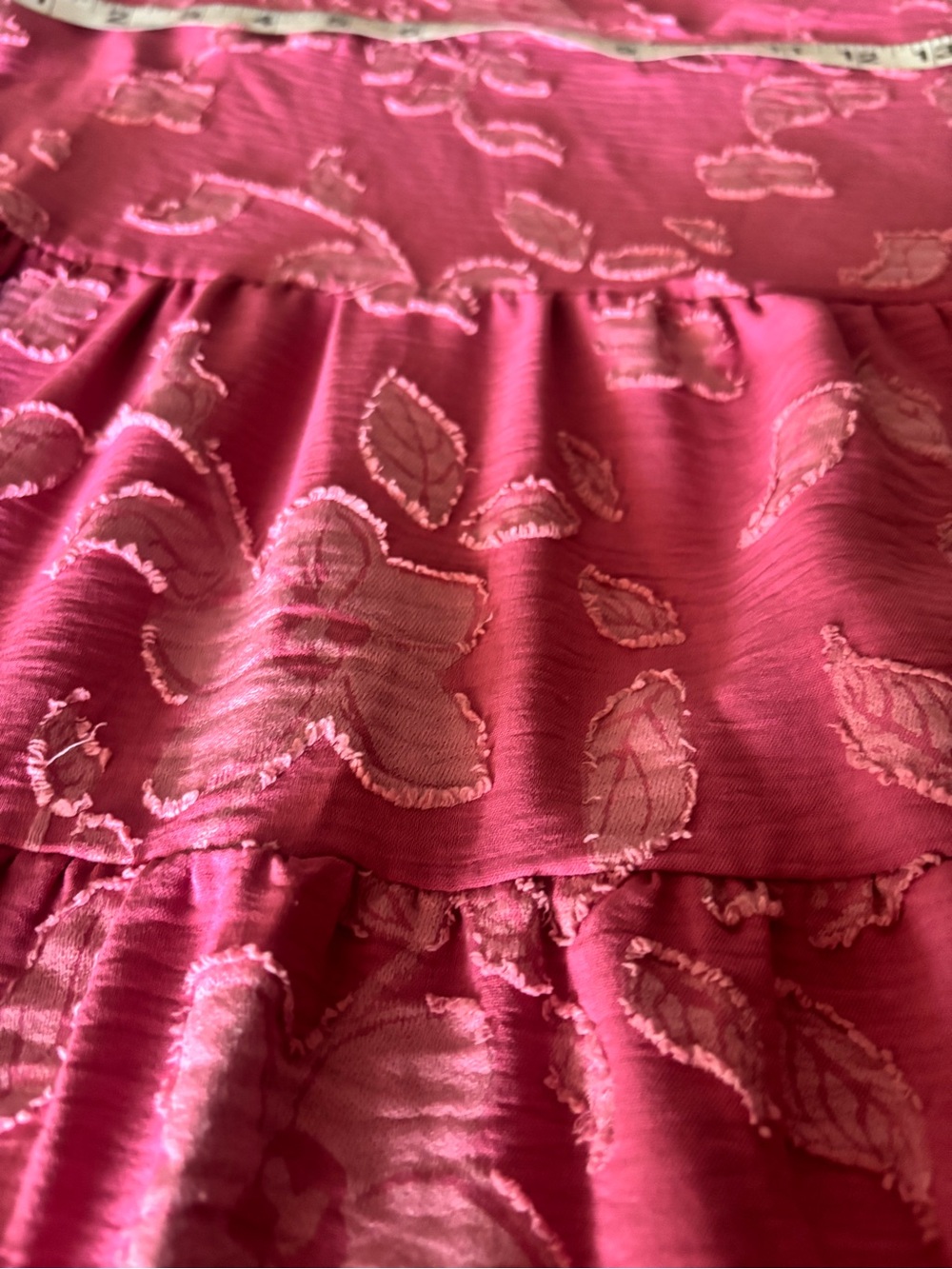 Joie Dusty Rose Floral Tiered V-Neck Mini Dress - Picture 5 of 8